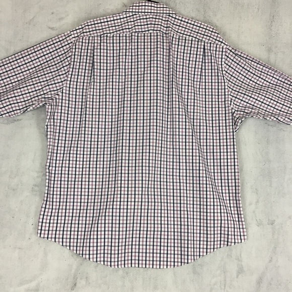 Nordstrom Traditional Fit Cotton Dress Shirt Sz 17.5 / 33 Windowpane Plaid - Picture 2 of 11